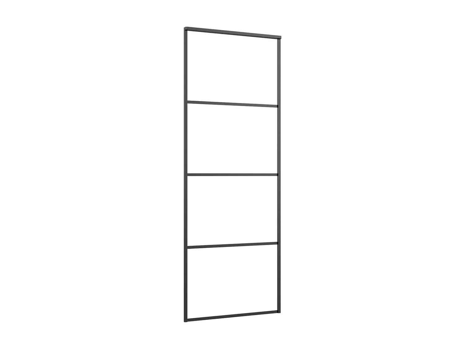 Porte coulissante avec kit de quincaillerie 76x205 cm Verre ESG