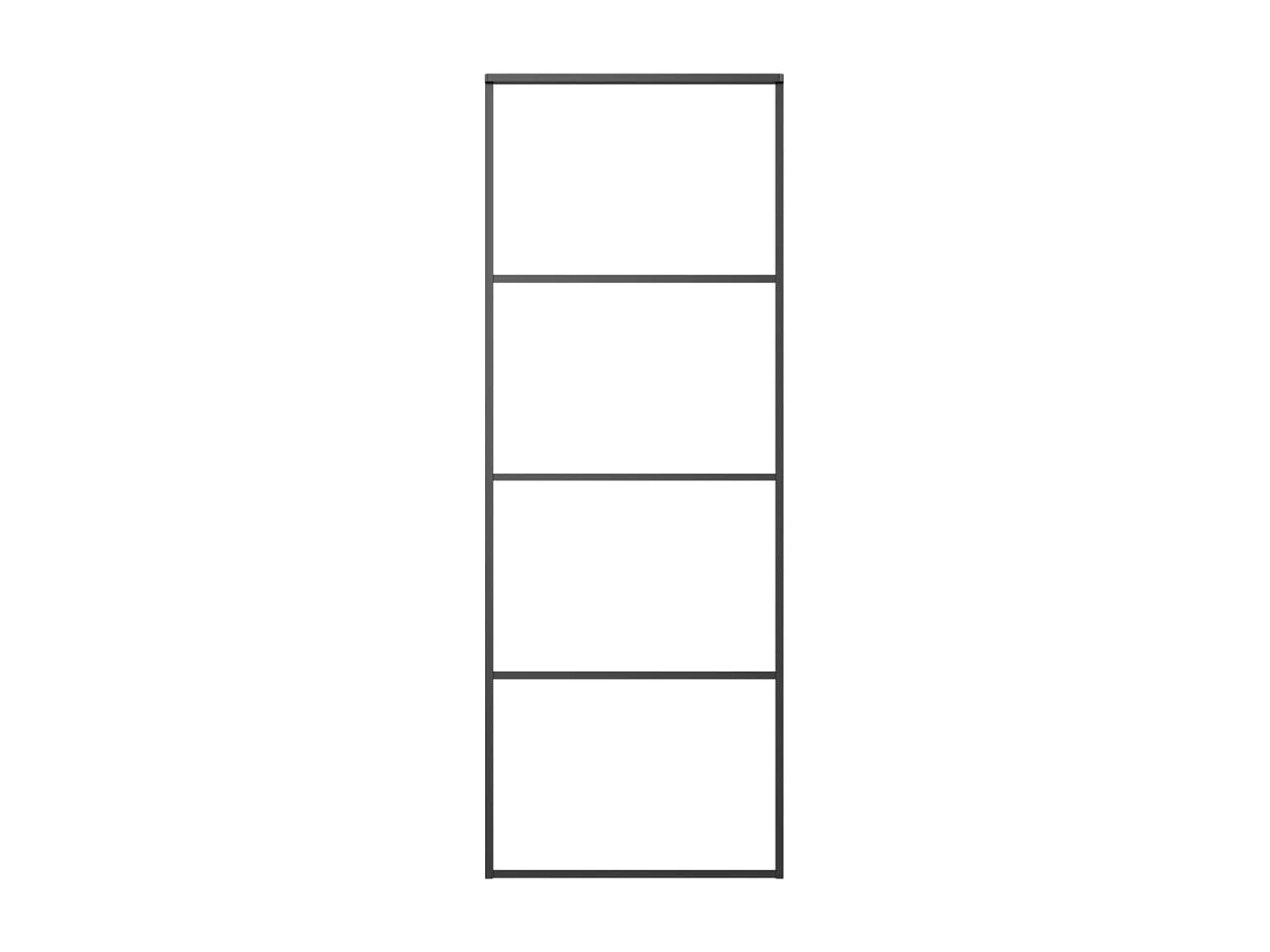 Porte coulissante avec kit de quincaillerie 76x205 cm Verre ESG