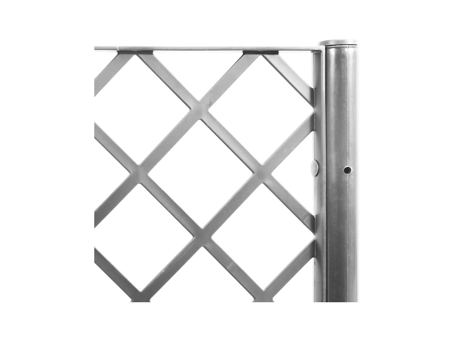 Fioriera con traliccio grigio chiaro 120x40x142 cm PP