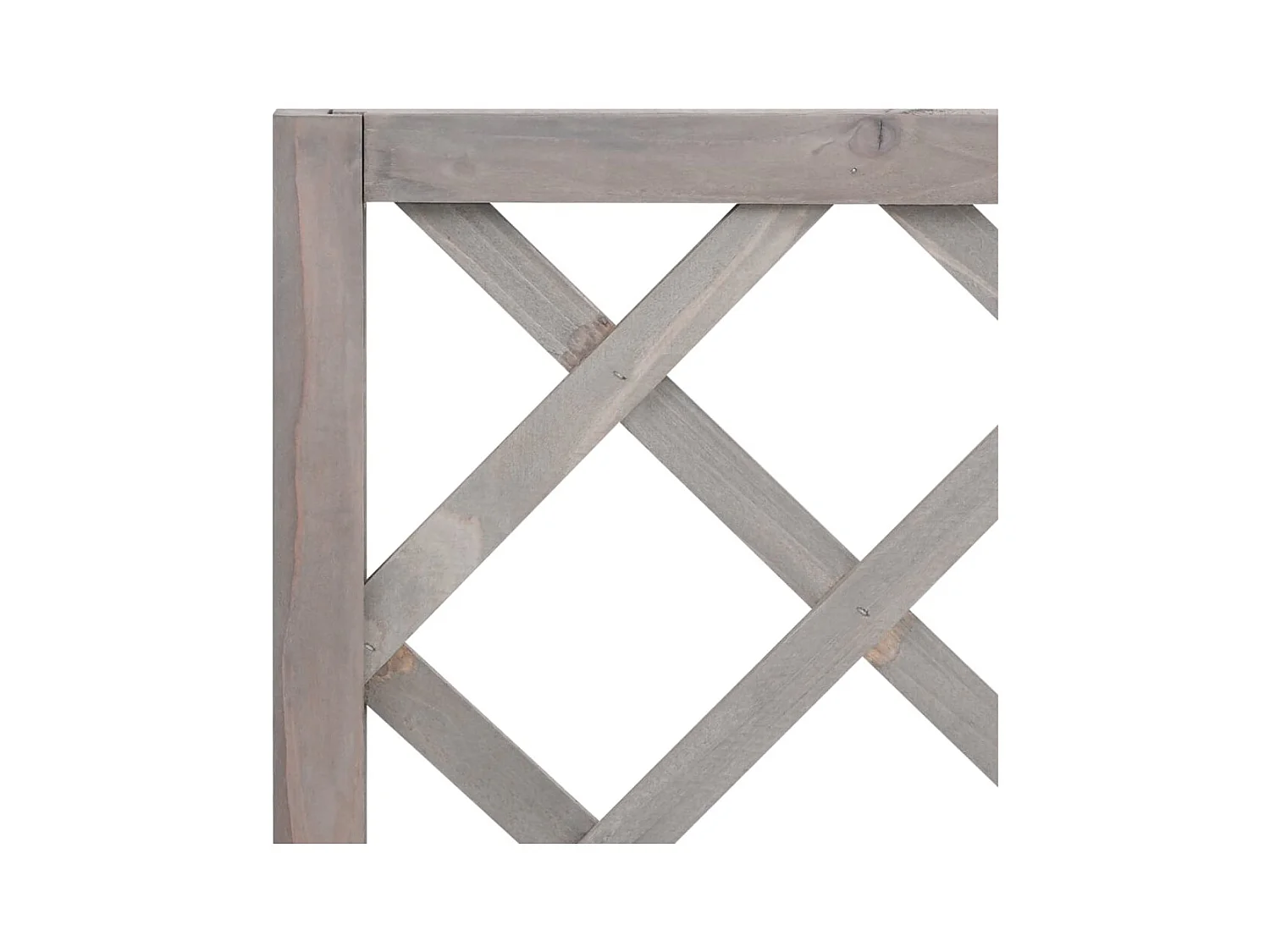 Tuintrellis plantenbak grijs 70x30x135 cm dennenhout