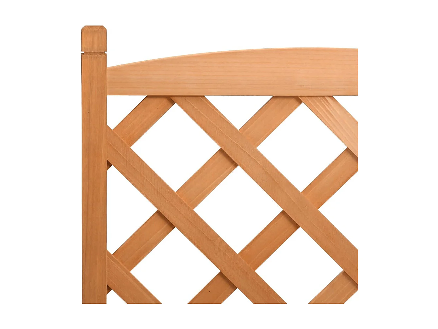 Plantenbak met bruin trellis van massief dennenhout