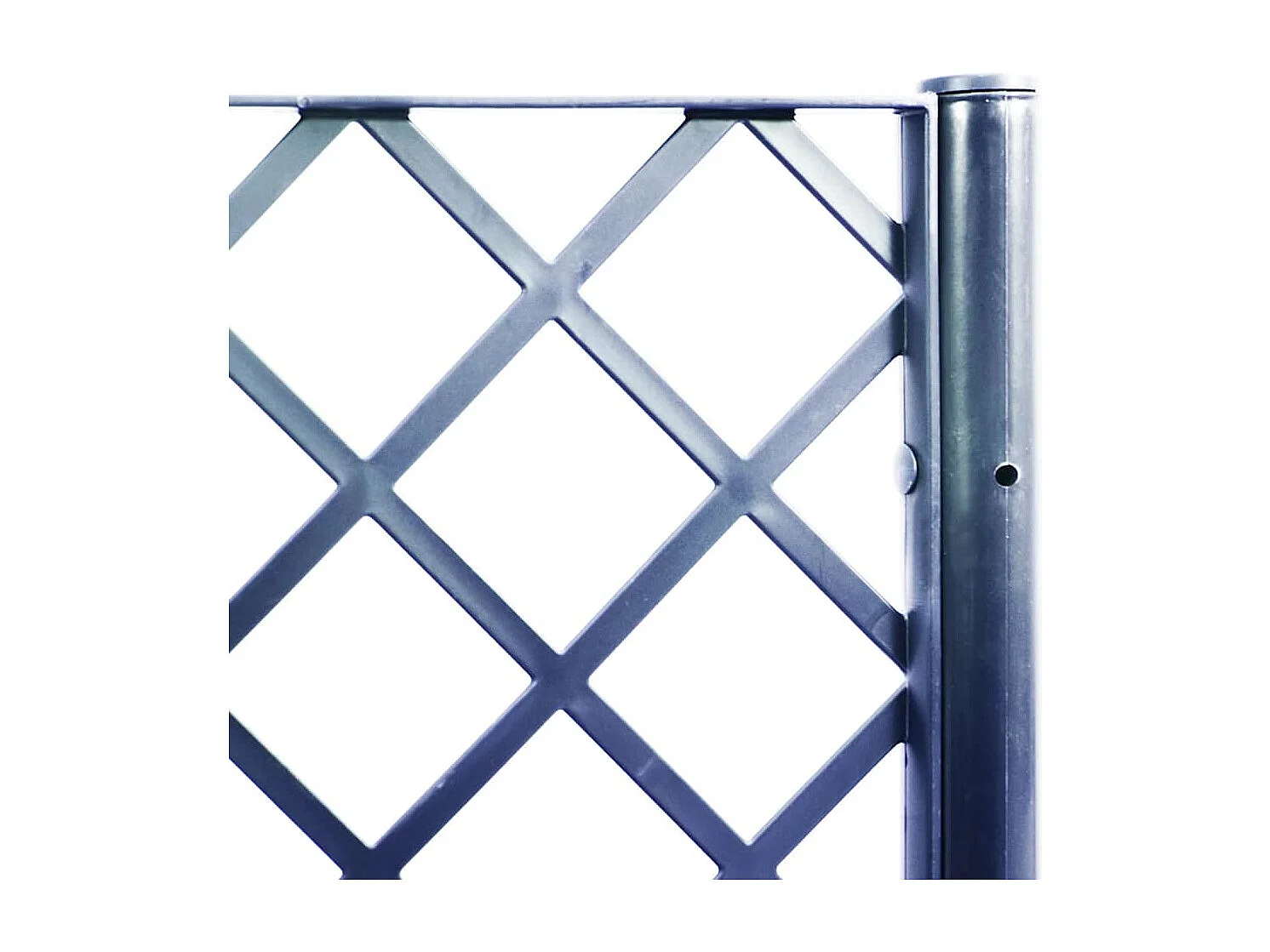 Jardinera con enrejado azul grisáceo 120x40x142 cm PP