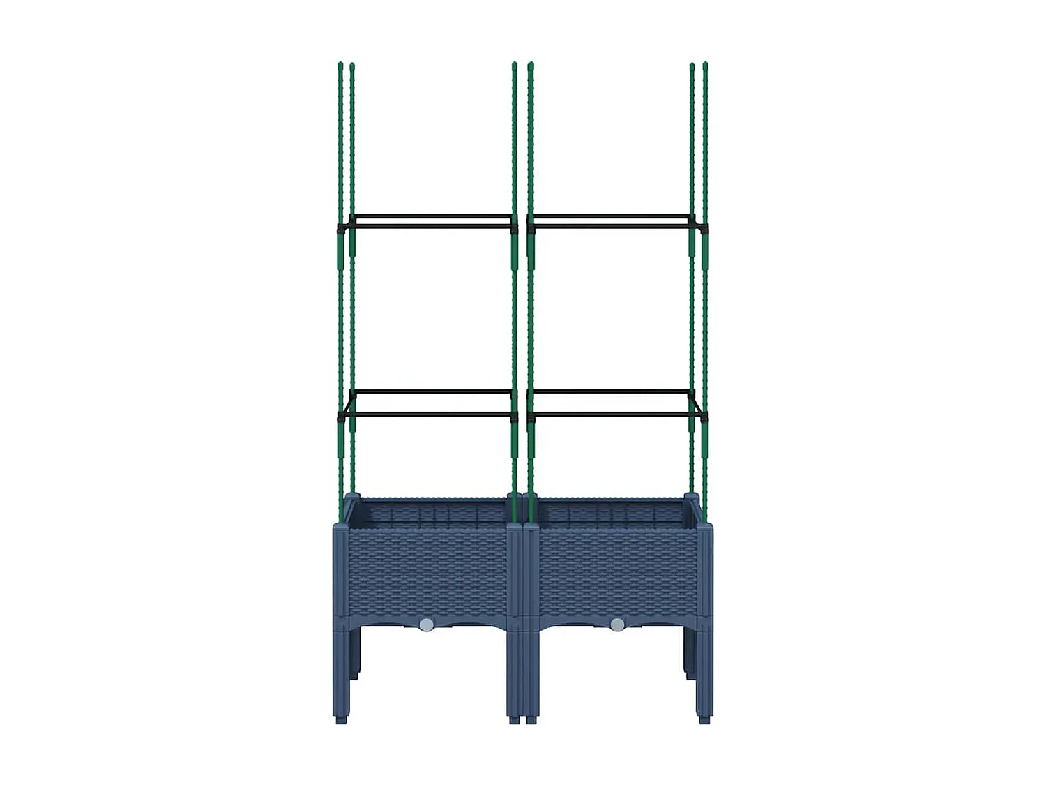 Jardinera con enrejado azul grisáceo 80x40x142,5 cm PP