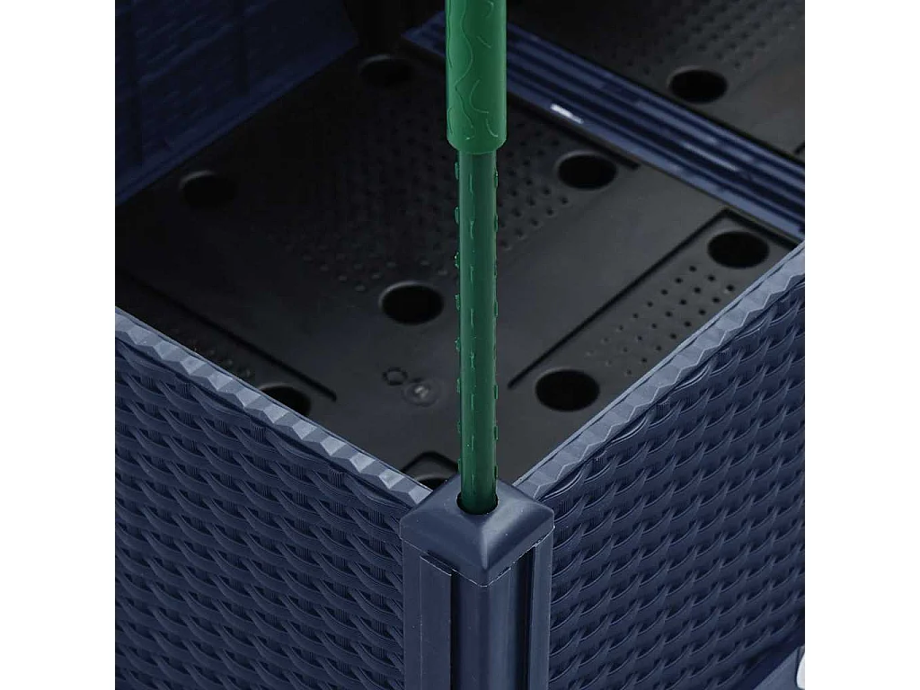 Jardinera con enrejado azul grisáceo 80x40x142,5 cm PP