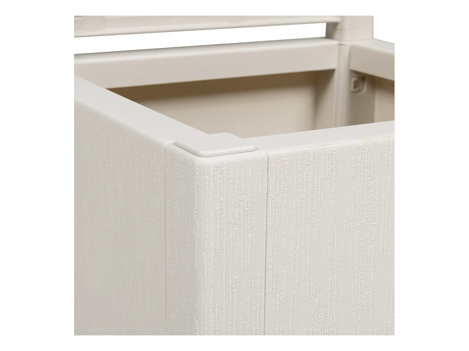 Jardinera con enrejado Blanco 36x36x140 cm PP