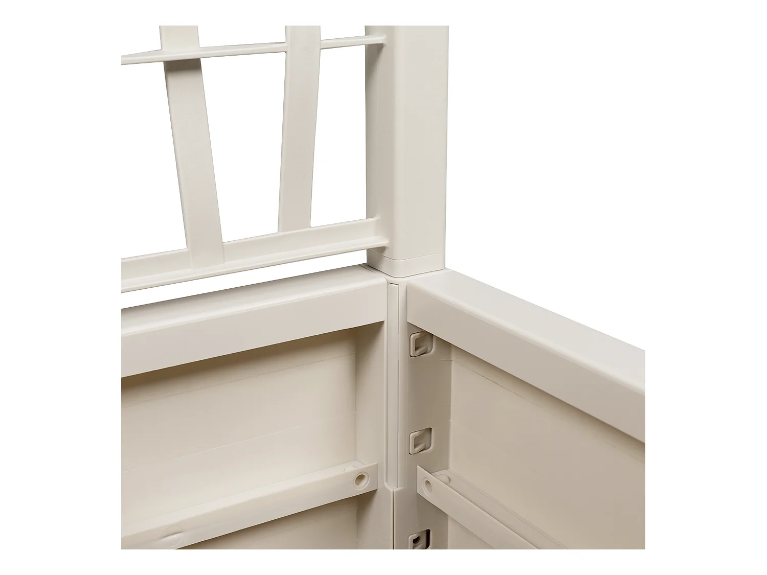 Jardinera con enrejado Blanco 36x36x140 cm PP