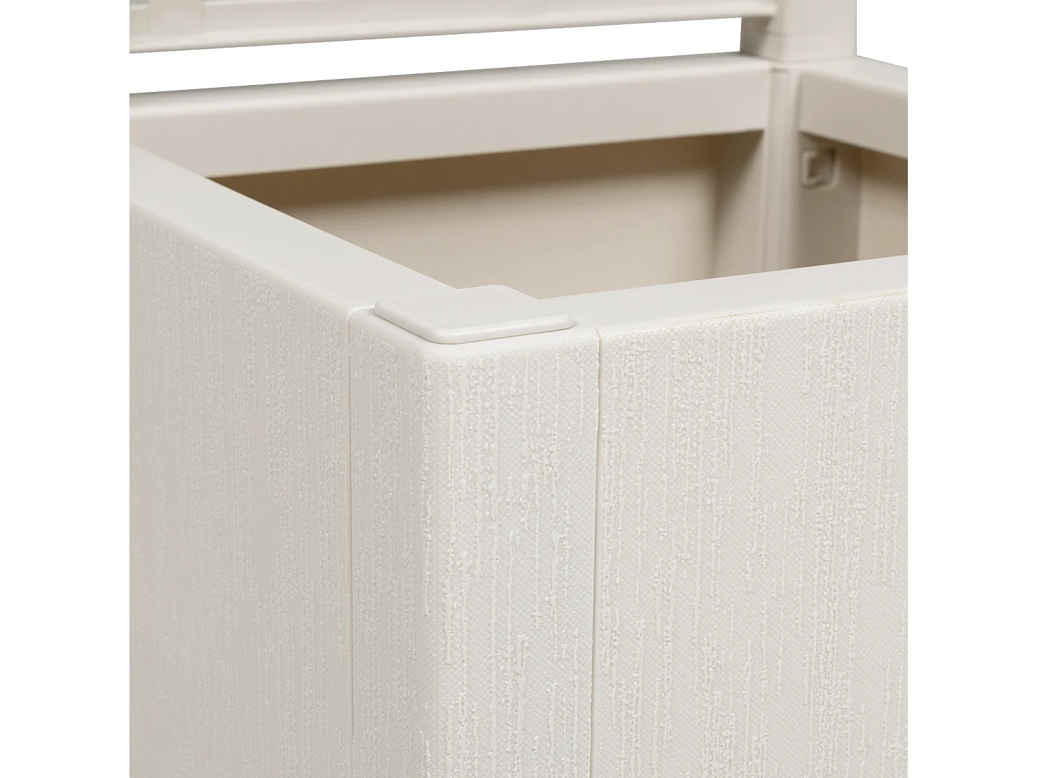 Jardinière avec treillis Blanc 36x36x140 cm PP