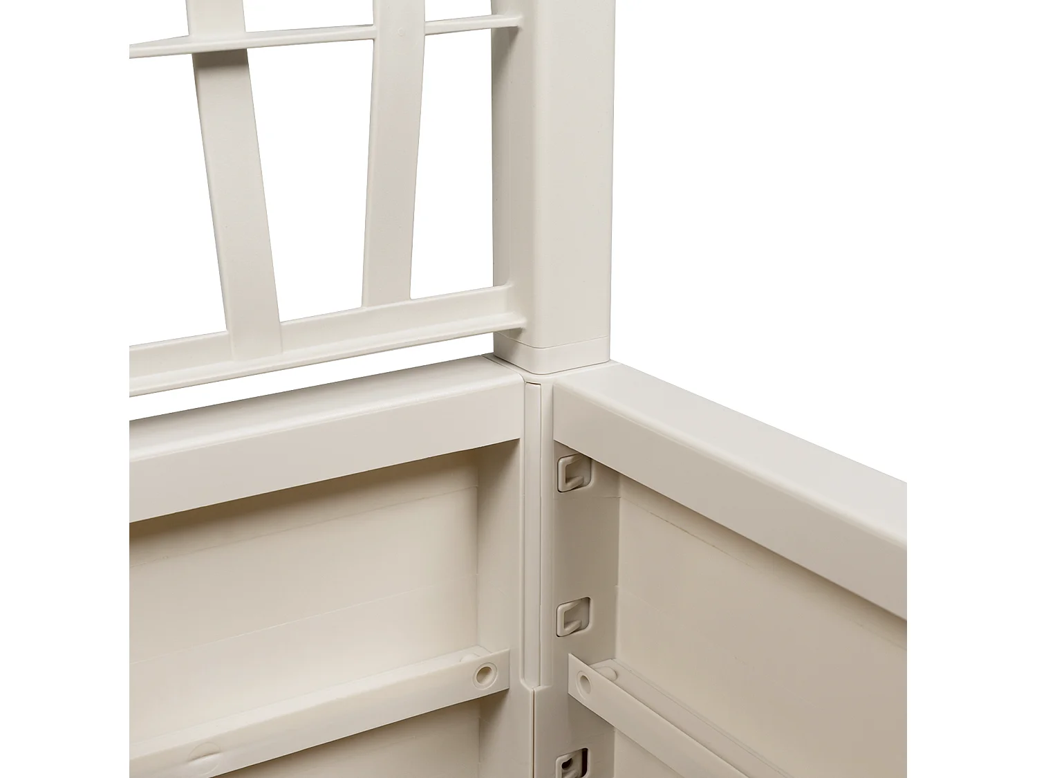 Jardinière avec treillis Blanc 36x36x140 cm PP