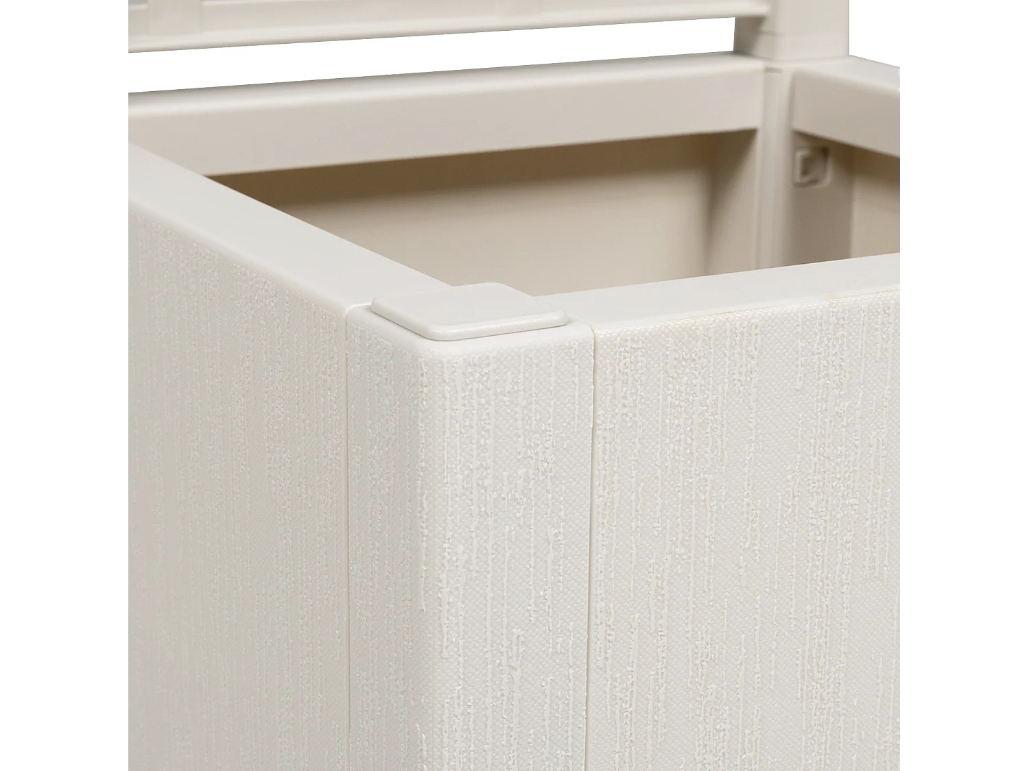 Plantenbak met trellis Wit 36x36x140 cm PP