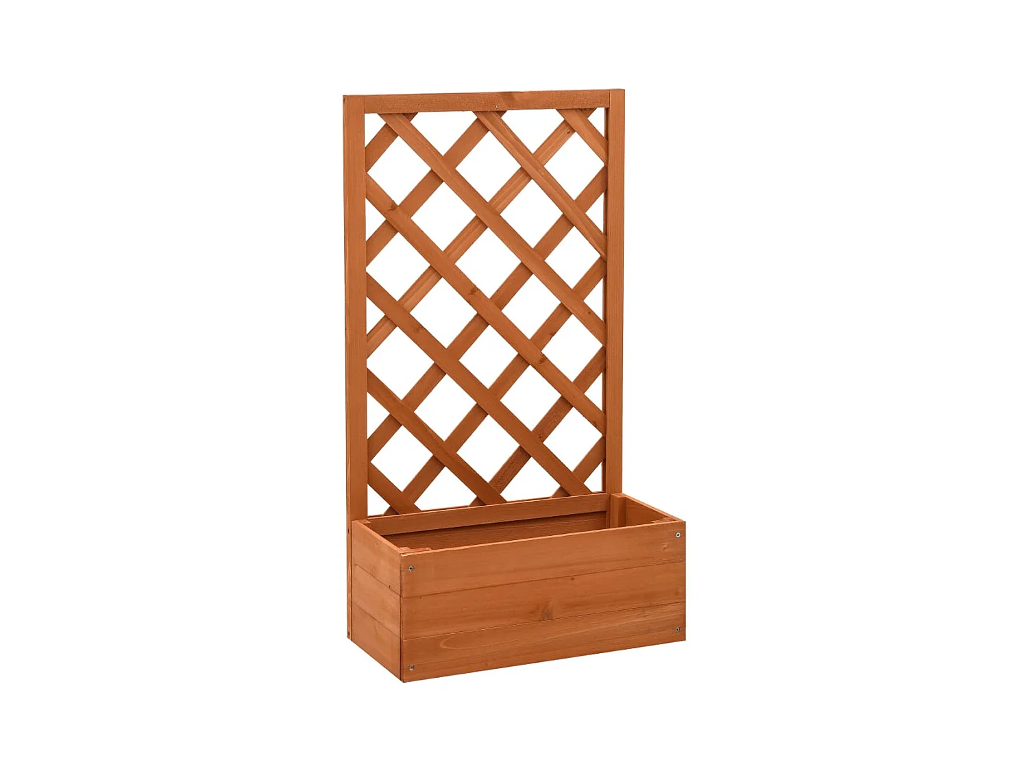 Oranje tuinrek plantenbak 50x25x90cm dennenhout