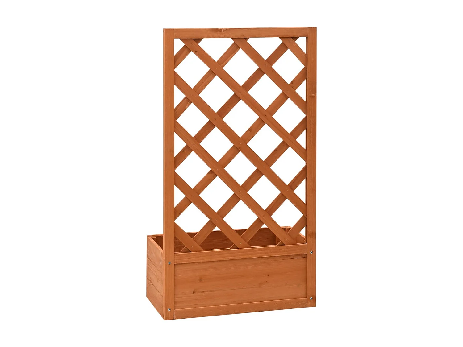 Jardinière à treillis de jardin Orange 50x25x90cm Bois de sapin