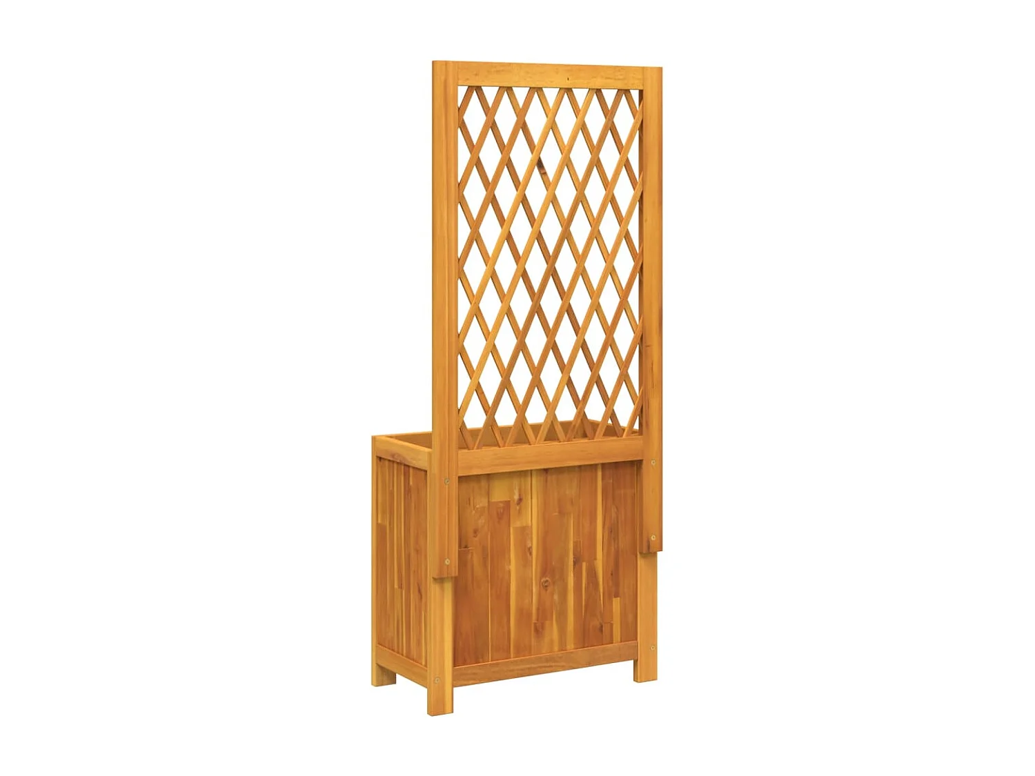Plantenbak met trellis 55x29,5x132 cm massief acaciahout