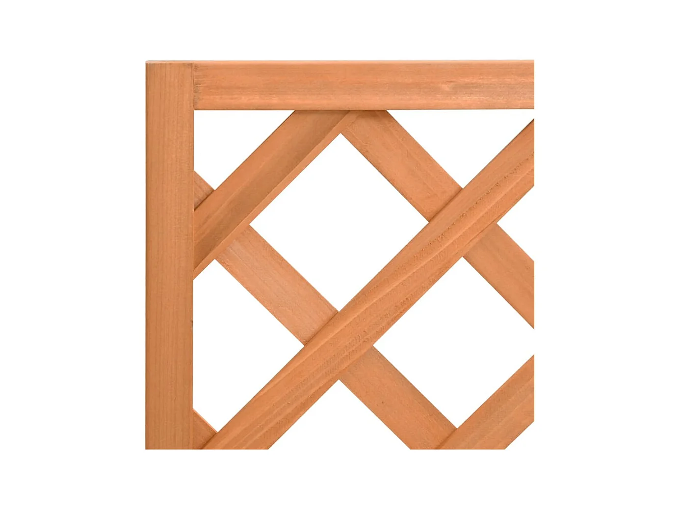 Jardinera con enrejado marrón de madera maciza de abeto.