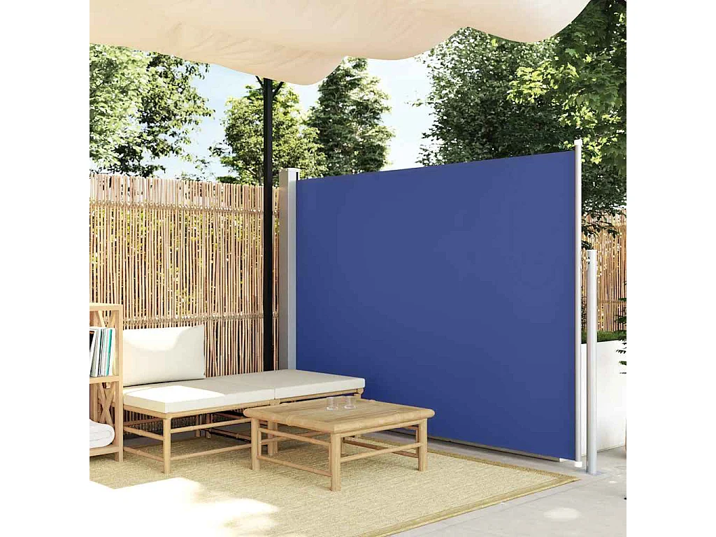 Uitschuifbaar zijluifel 160 x 500 cm Blauw