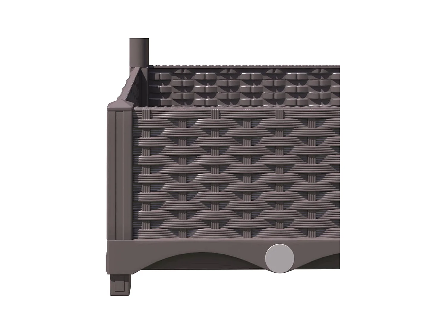 Plantenbak met trellis Bruin 120x120x121,5 cm PP