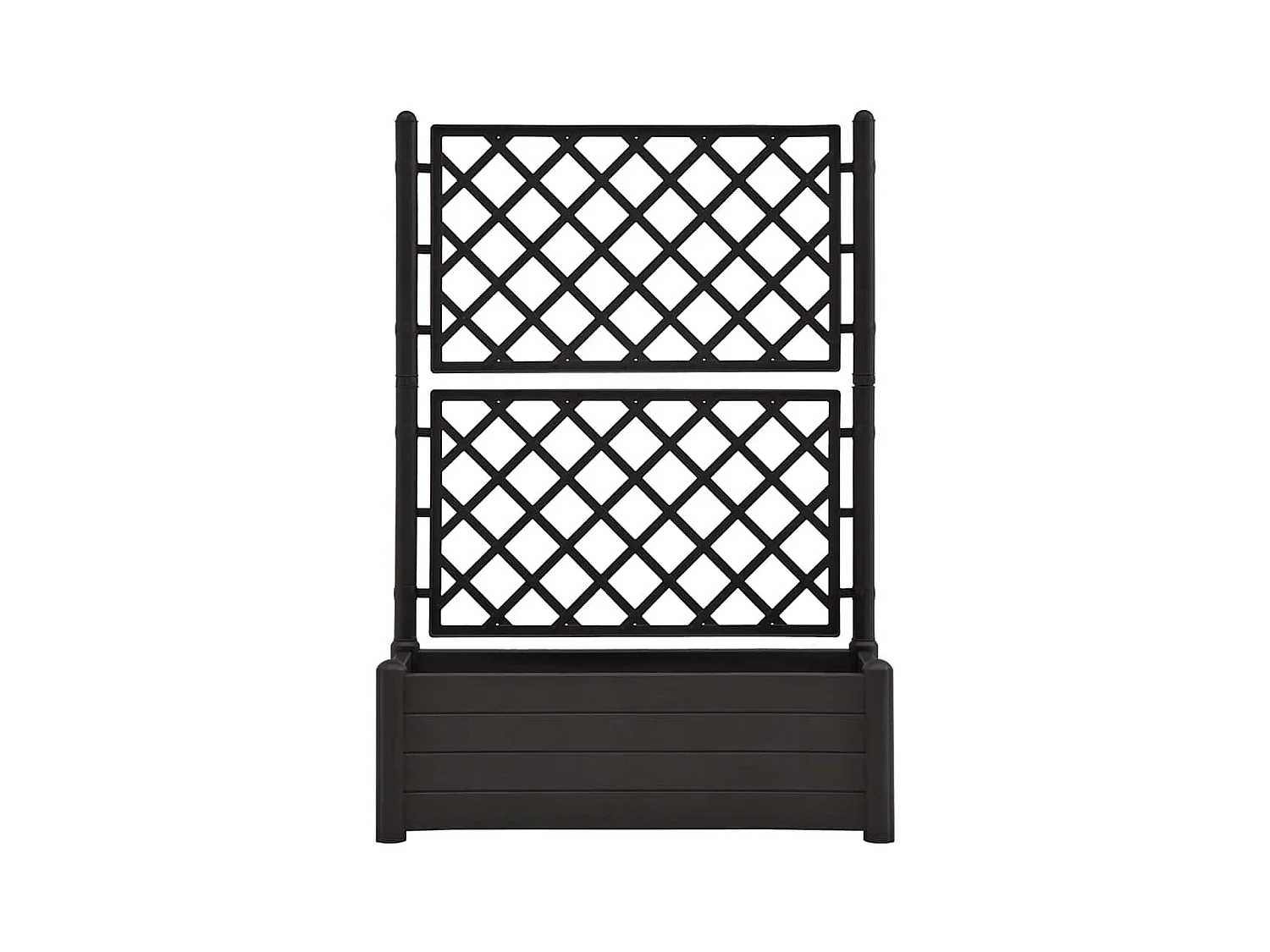Jardinière avec treillis 100x43x142 cm PP Anthracite