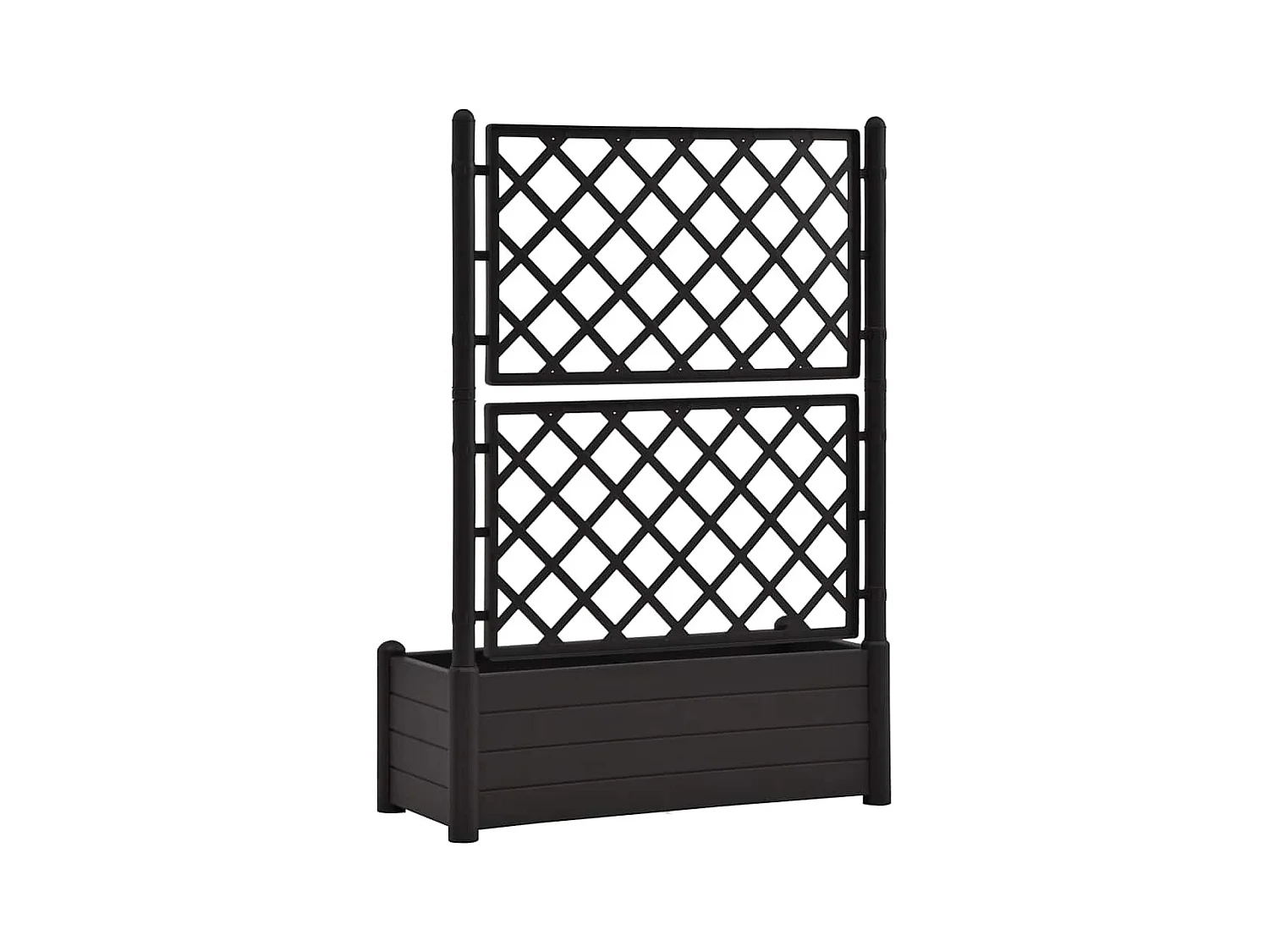 Jardinière avec treillis 100x43x142 cm PP Anthracite