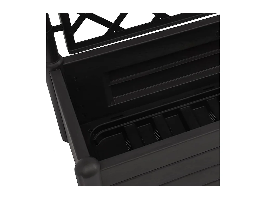 Jardinière avec treillis 100x43x142 cm PP Anthracite