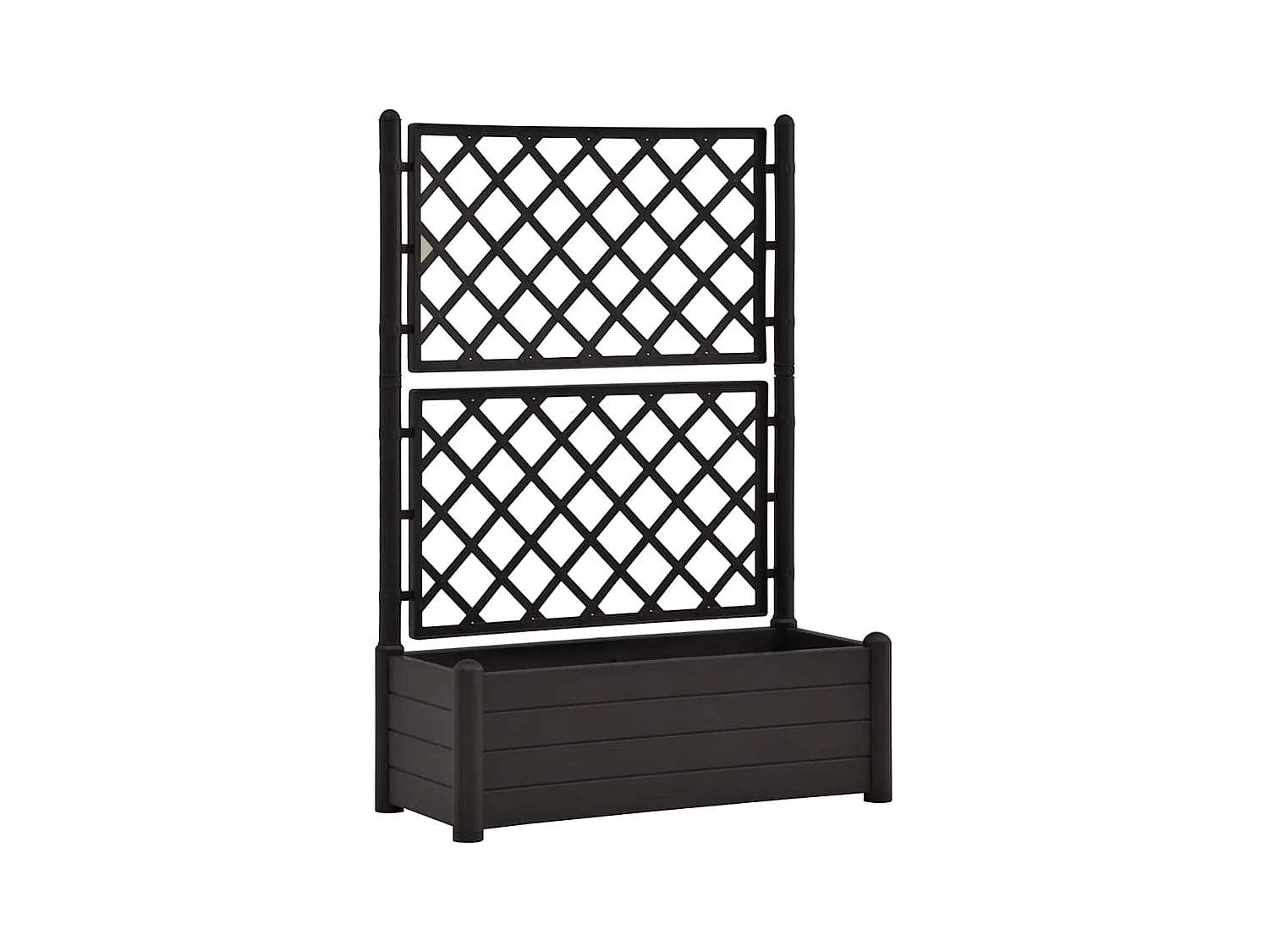 Jardinière avec treillis 100x43x142 cm PP Anthracite