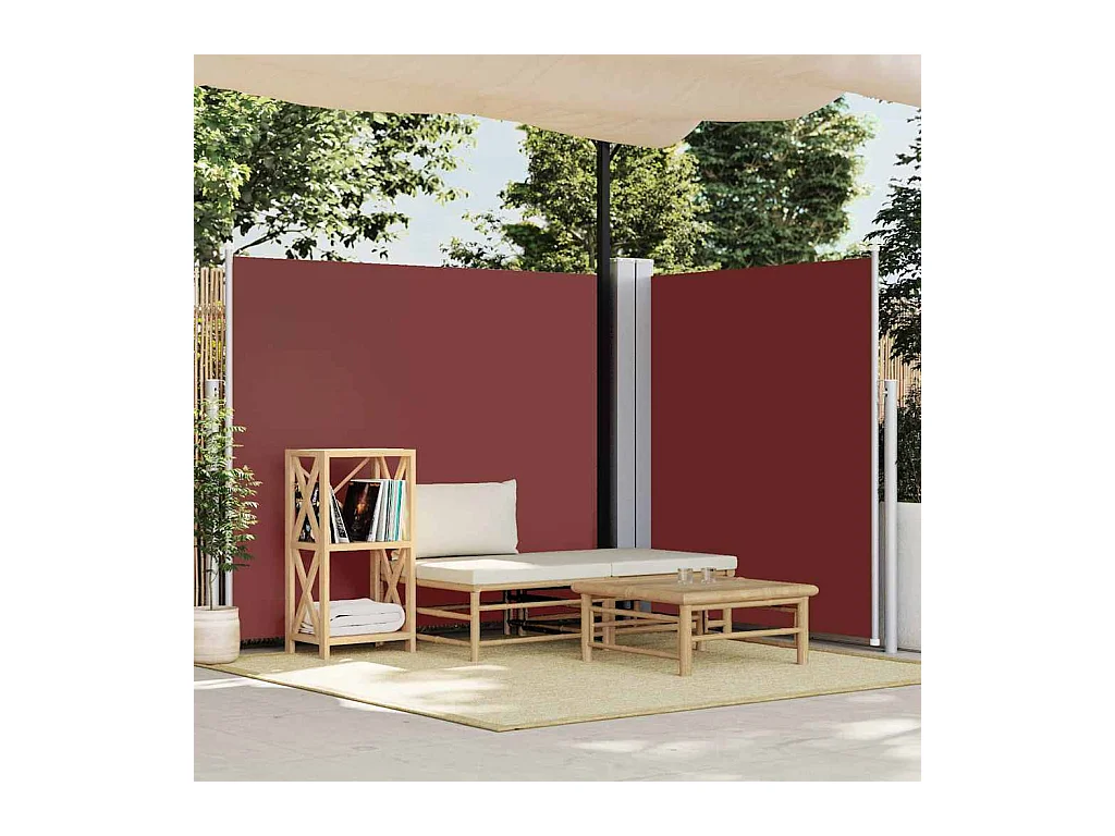 Auvent latéral rétractable Marron 180x600 cm
