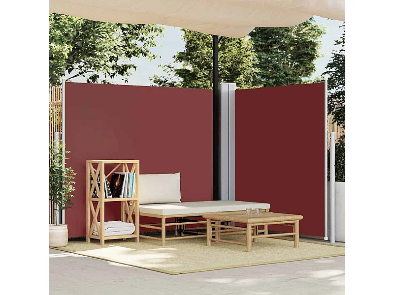 Toldo lateral retráctil Marrón 180x600 cm