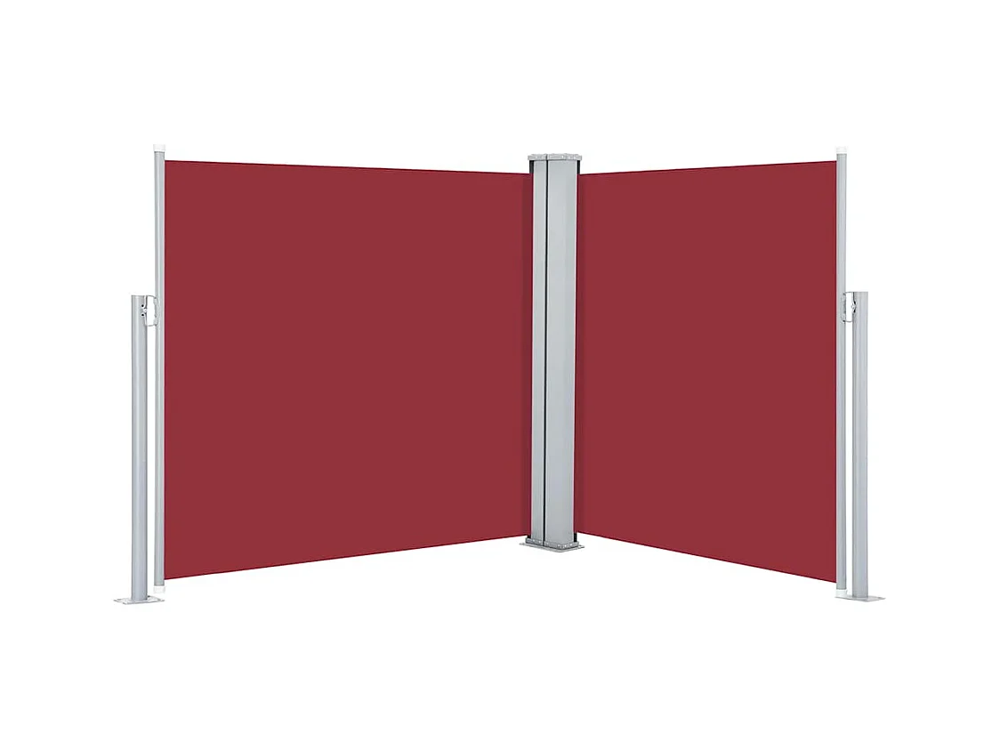 Auvent latéral rétractable Rouge 120 x 600 cm