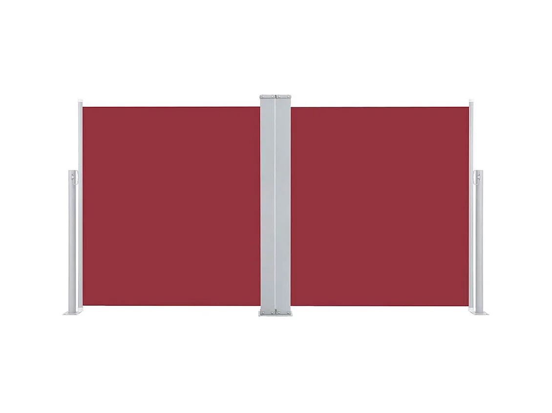 Auvent latéral rétractable Rouge 120 x 600 cm