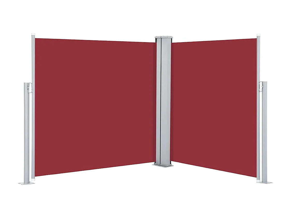 Auvent latéral rétractable Rouge 120 x 600 cm