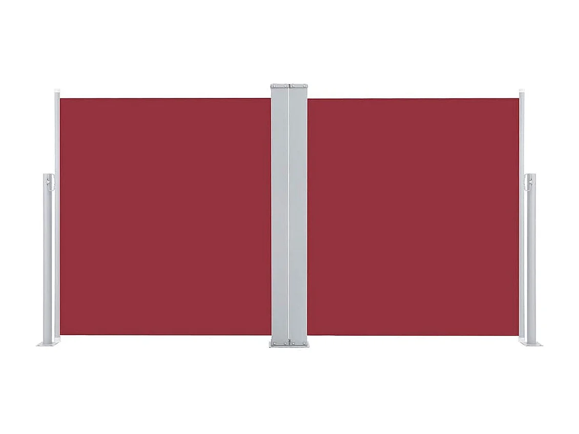 Auvent latéral rétractable Rouge 120 x 600 cm