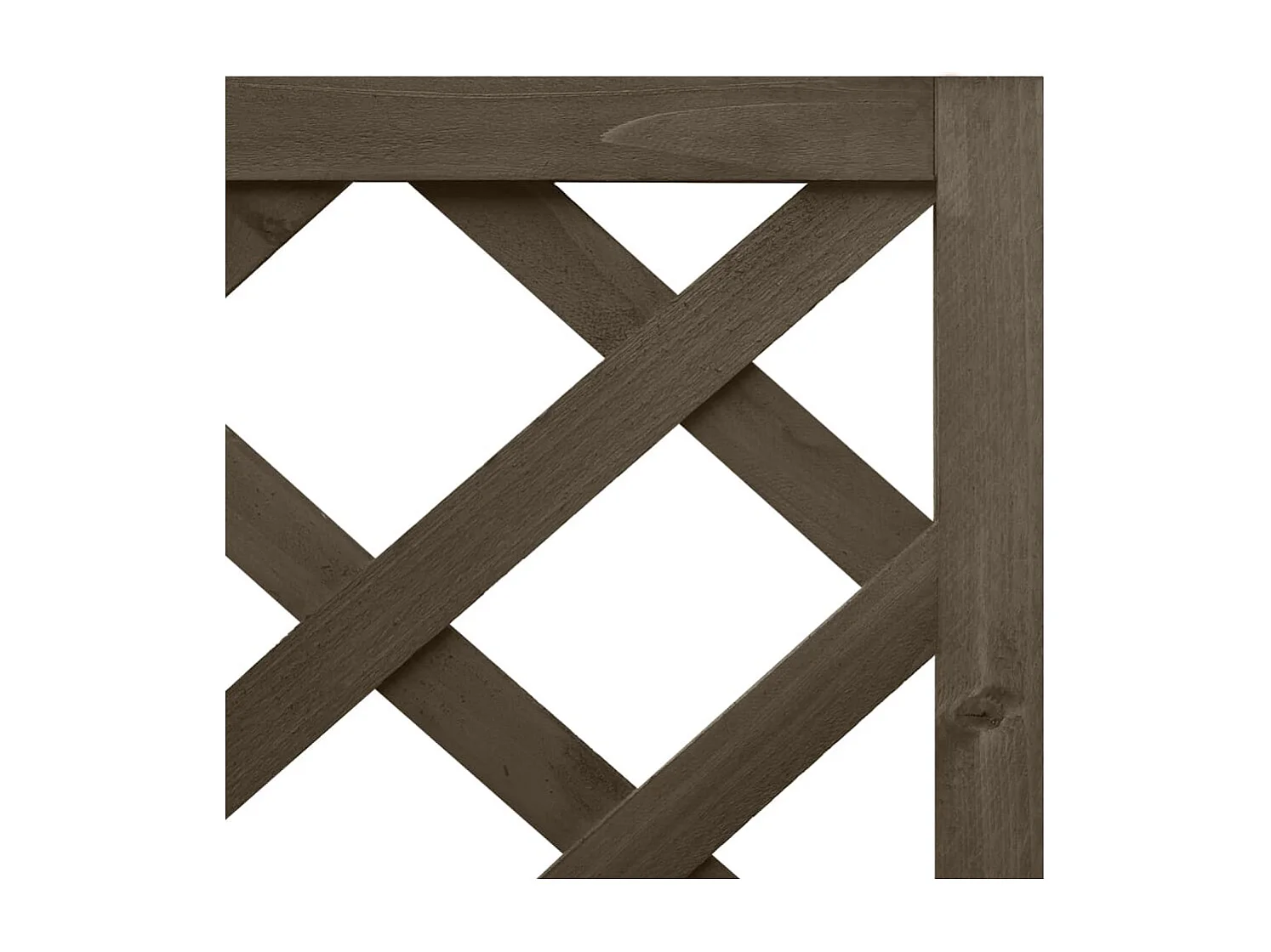 Jardinera de esquina enrejada gris 40x40x150 cm madera de abeto