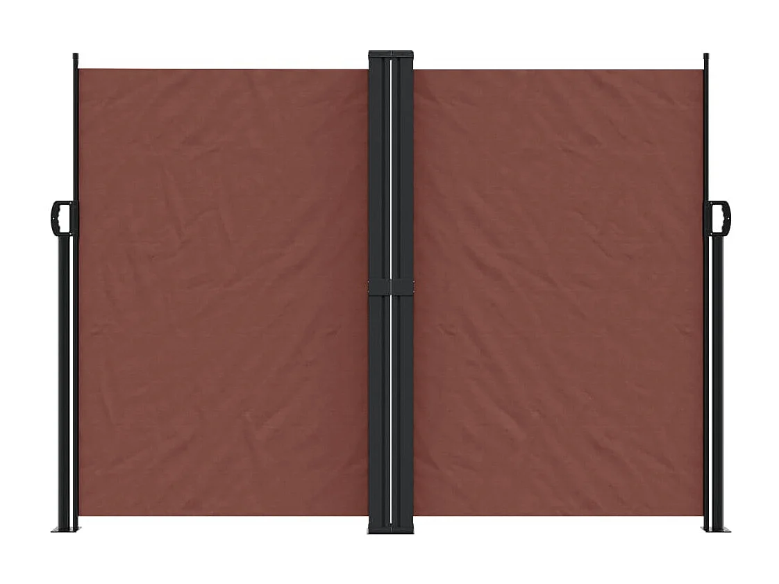 Auvent latéral rétractable marron 180x1000 cm