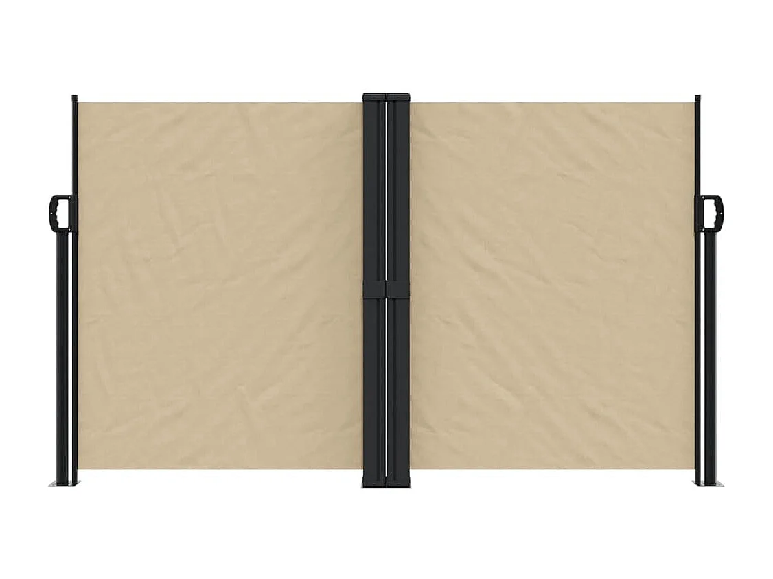 Toldo lateral retráctil beige 140x600 cm