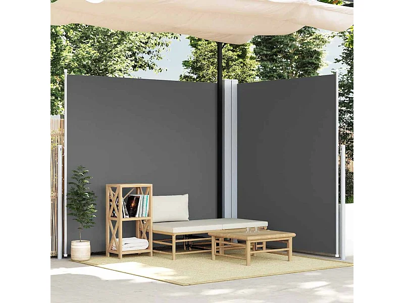 Uitschuifbaar zijluifel Antraciet 220x600 cm