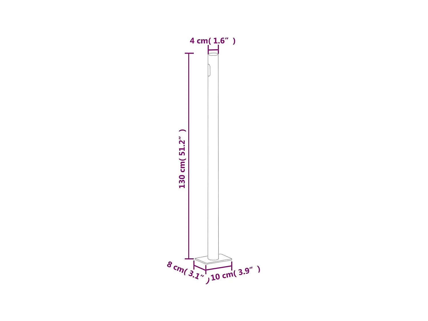 Uitschuifbaar zijluifel Antraciet 220x600 cm