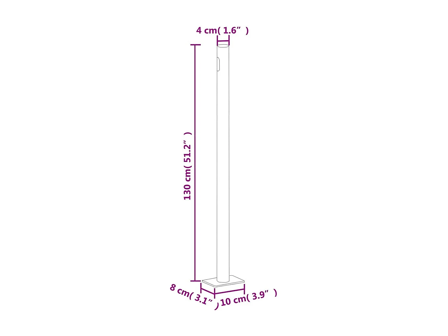 Tenda da sole laterale retrattile Antracite 220x600 cm