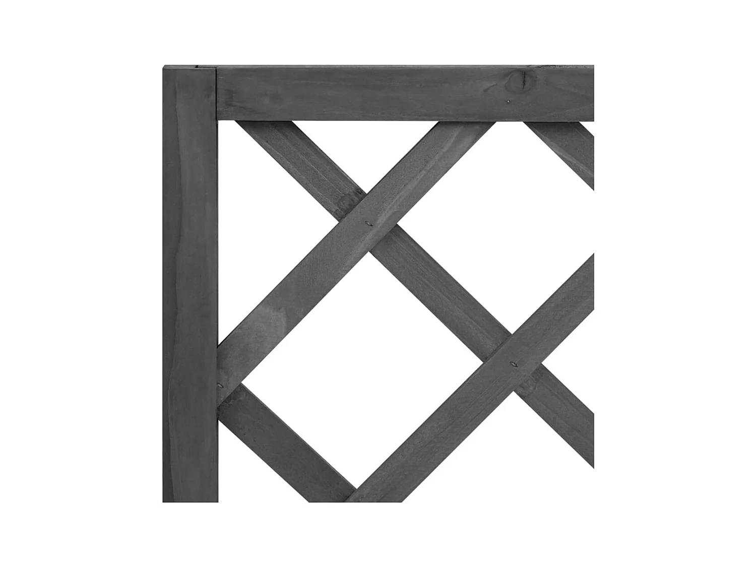 Jardinera enrejada negra de madera de abeto 70x30x135 cm