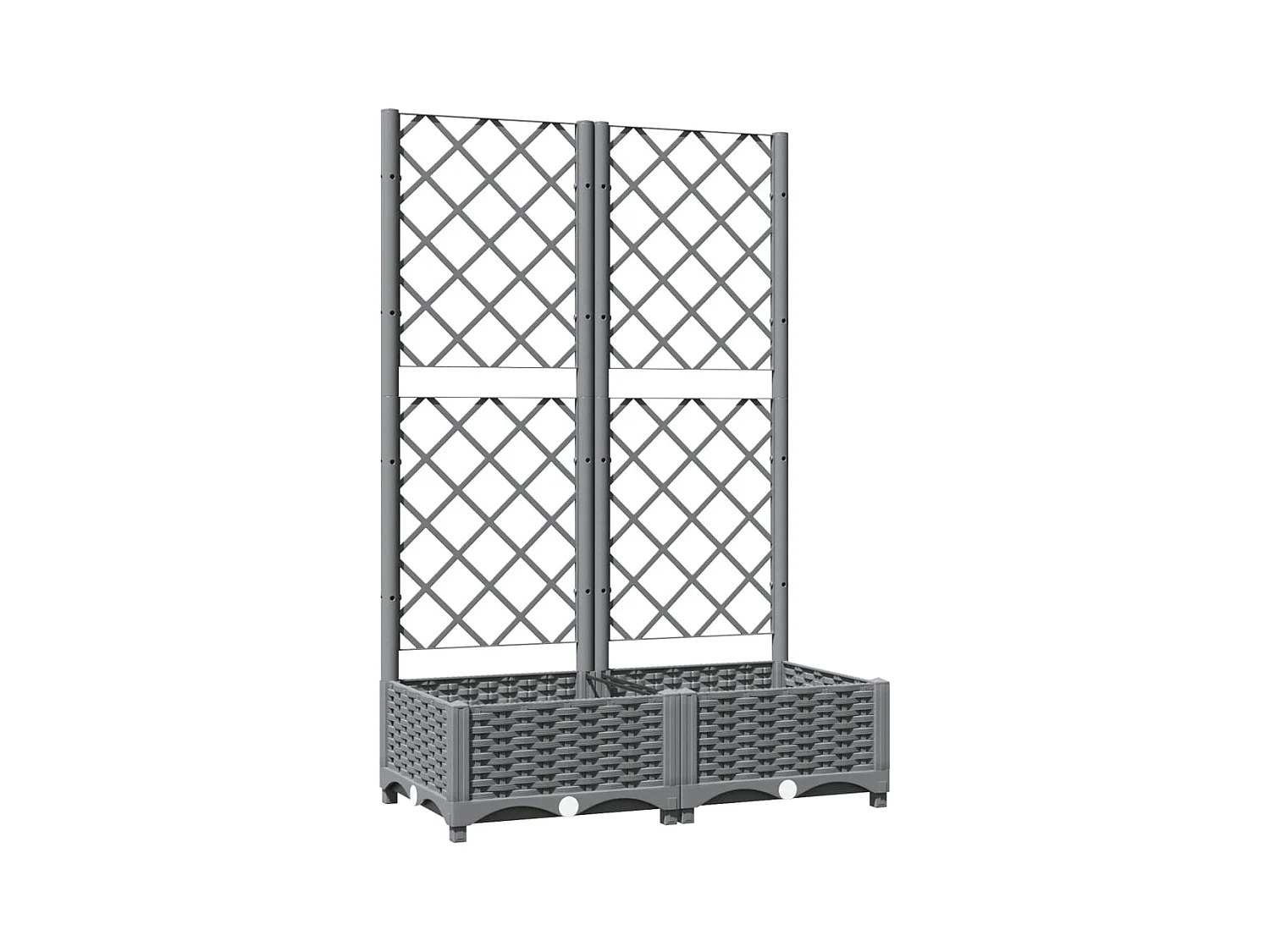 Jardinera con enrejado Gris claro 80x40x121,5 cm PP