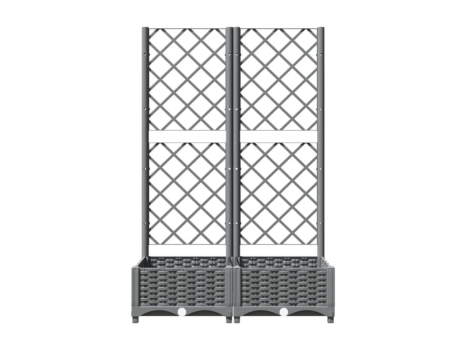 Jardinera con enrejado Gris claro 80x40x121,5 cm PP