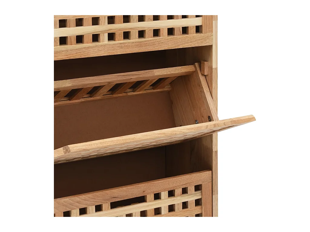 Zapatero 55x20x104 cm Madera maciza de nogal