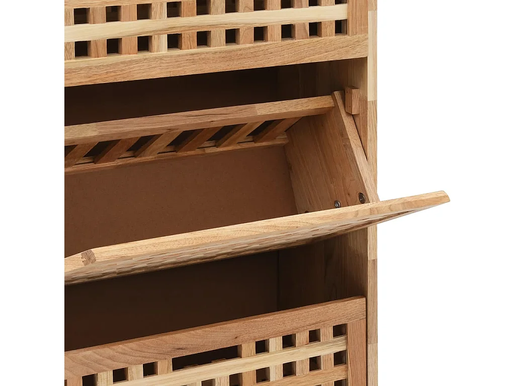 Armoire à chaussures 55x20x104 cm Bois de noyer massif