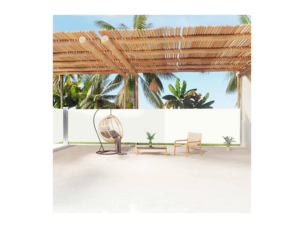 Auvent latéral rétractable Crème 160x1200 cm