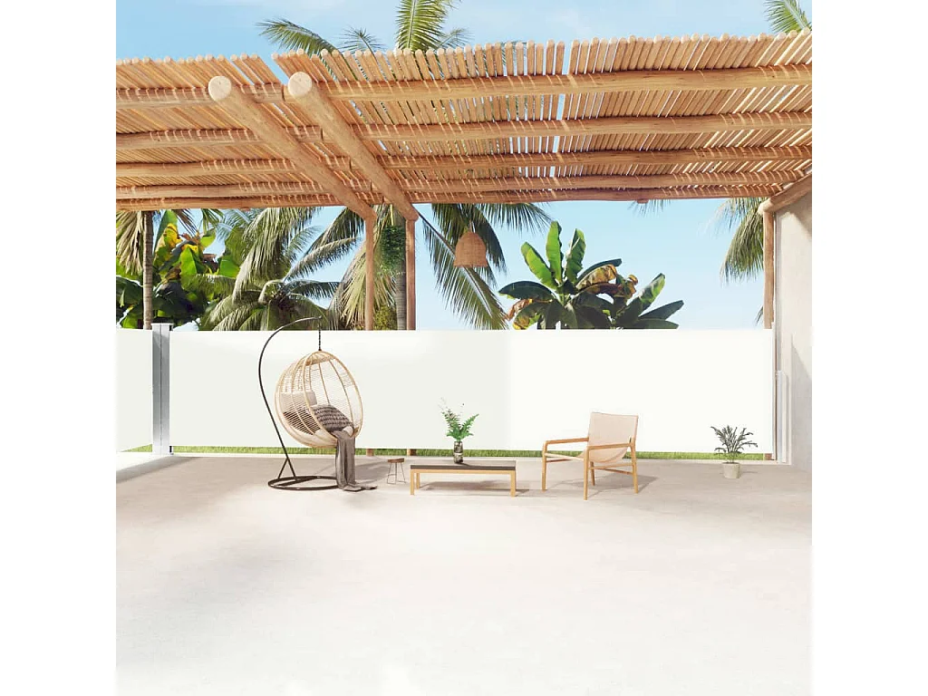 Auvent latéral rétractable Crème 160x1200 cm
