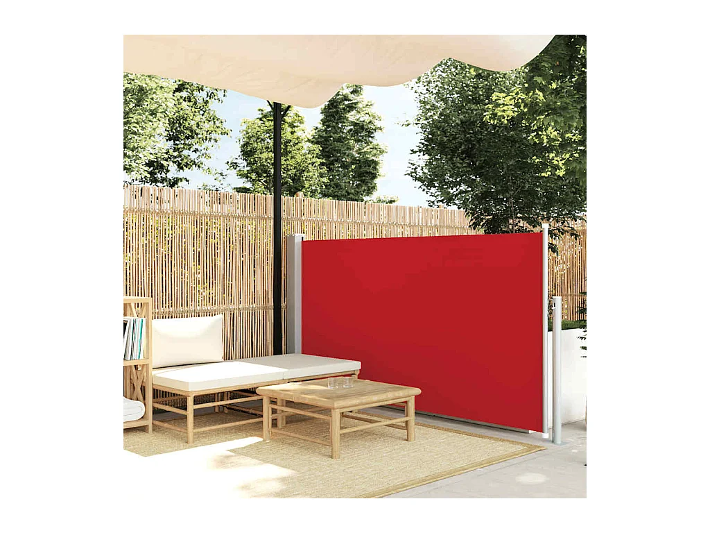 Auvent latéral rétractable 120 x 300 cm Rouge