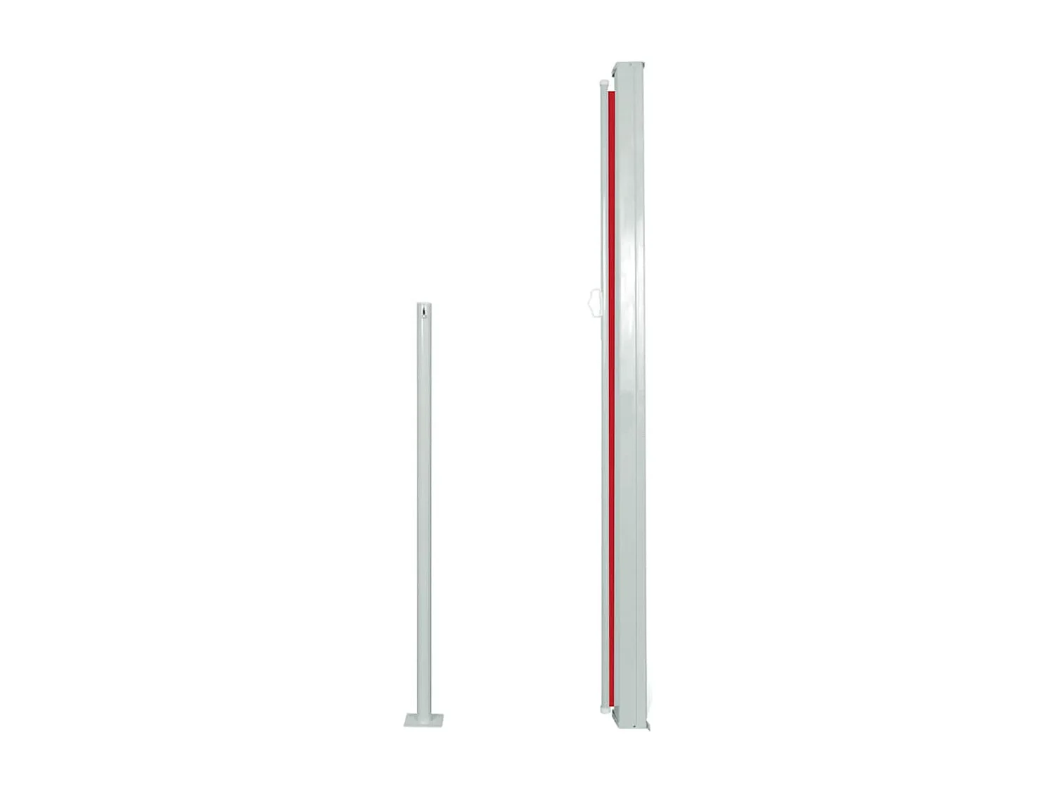 Auvent latéral rétractable 120 x 300 cm Rouge
