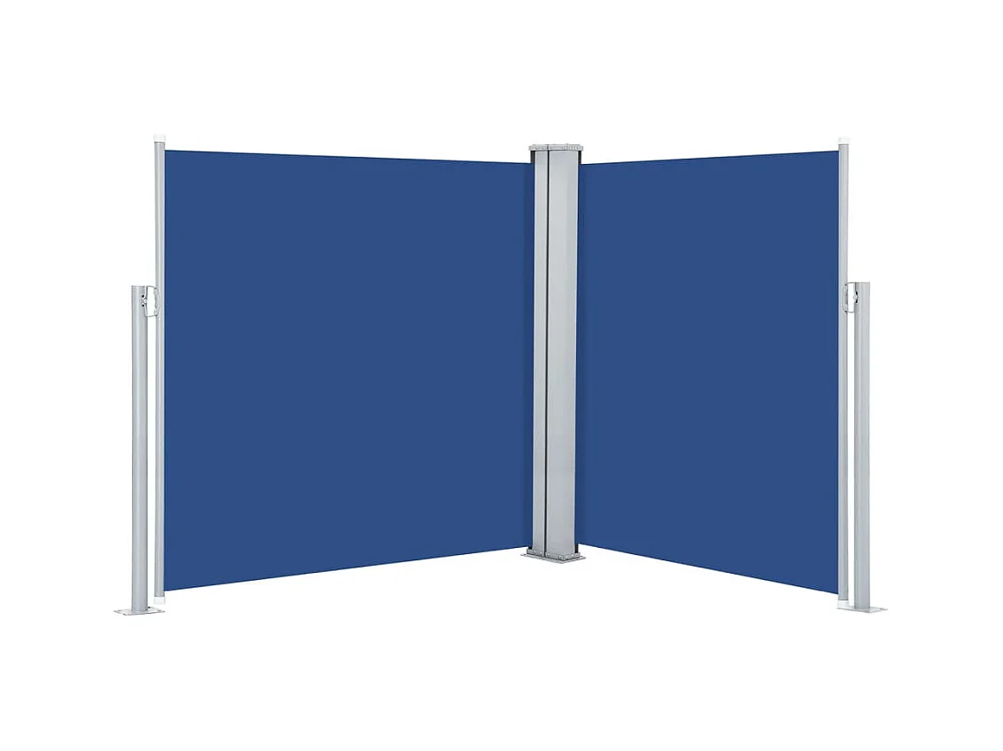 Auvent latéral rétractable Bleu 140x600 cm