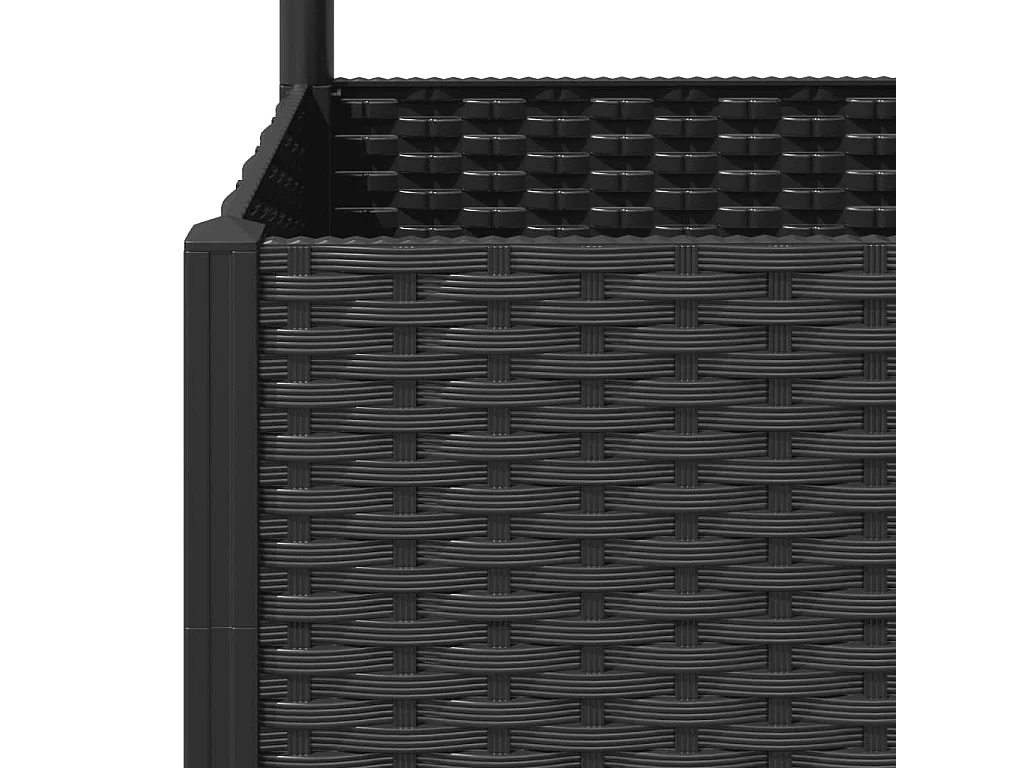 Plantenbak met trellis Zwart 80x40x136 cm PP