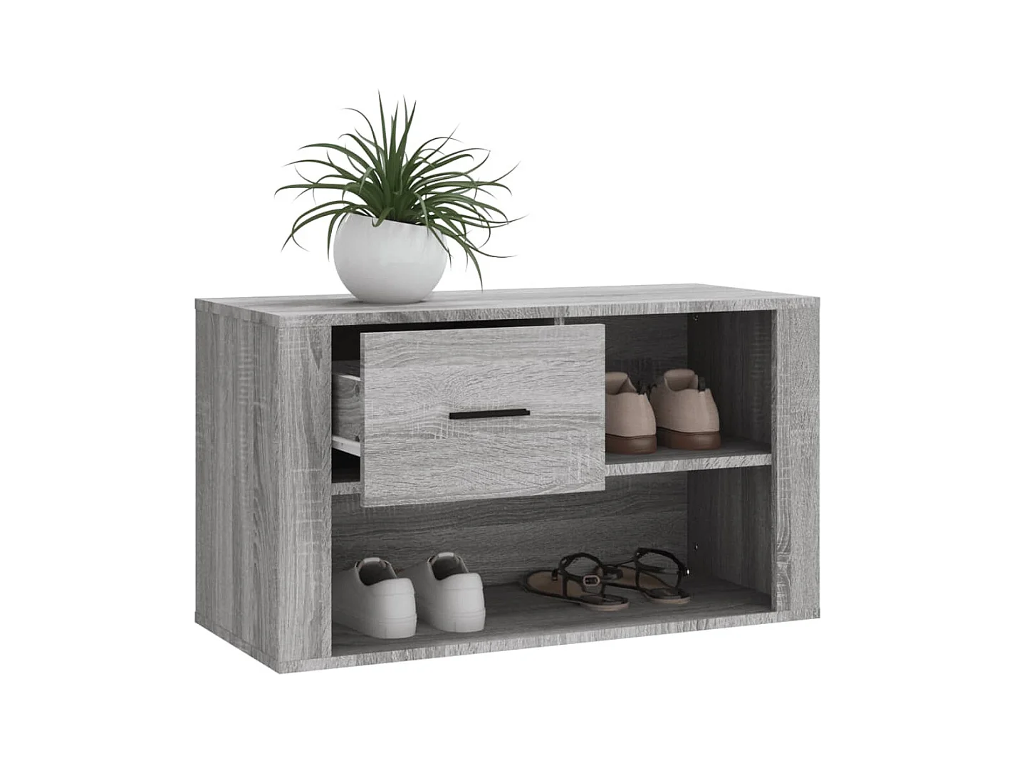 Zapatero Sonoma gris 80x35x45 cm Madera de ingeniería