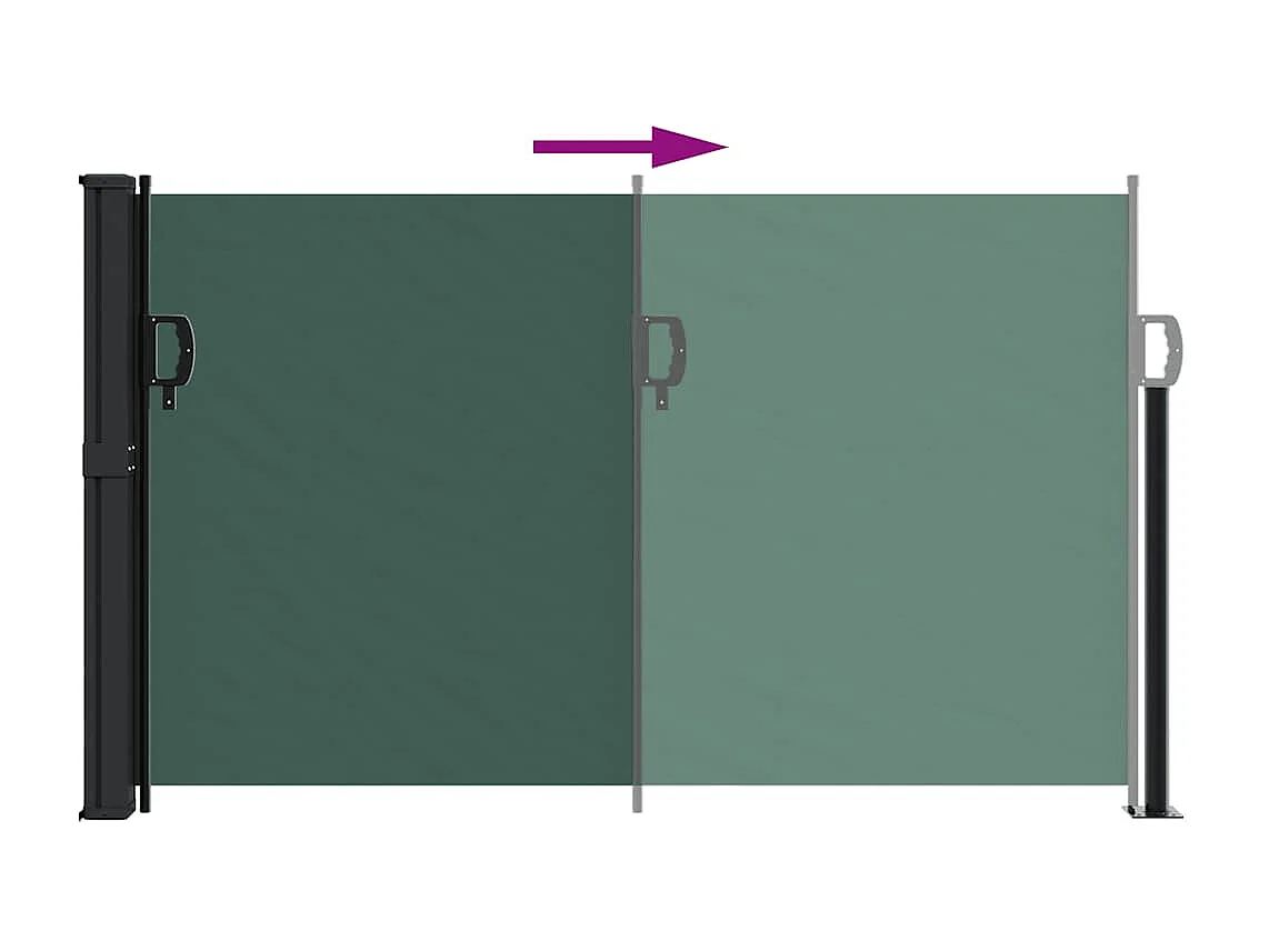 Toldo lateral retráctil verde oscuro 117x300 cm