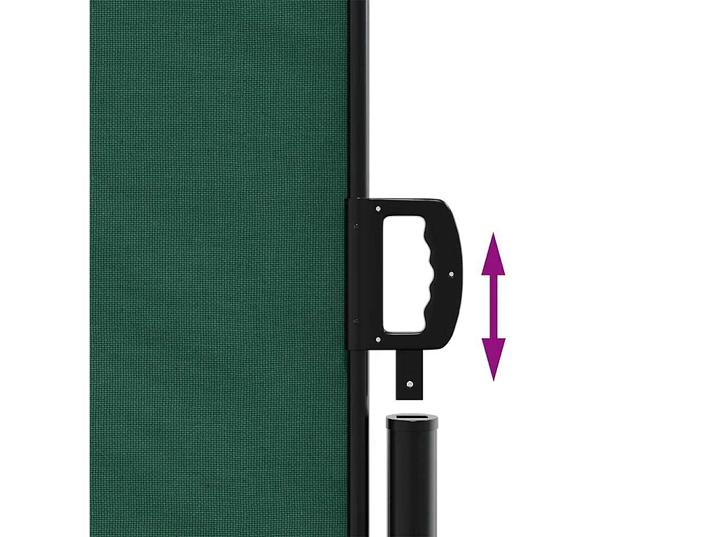 Toldo lateral retráctil verde oscuro 117x300 cm