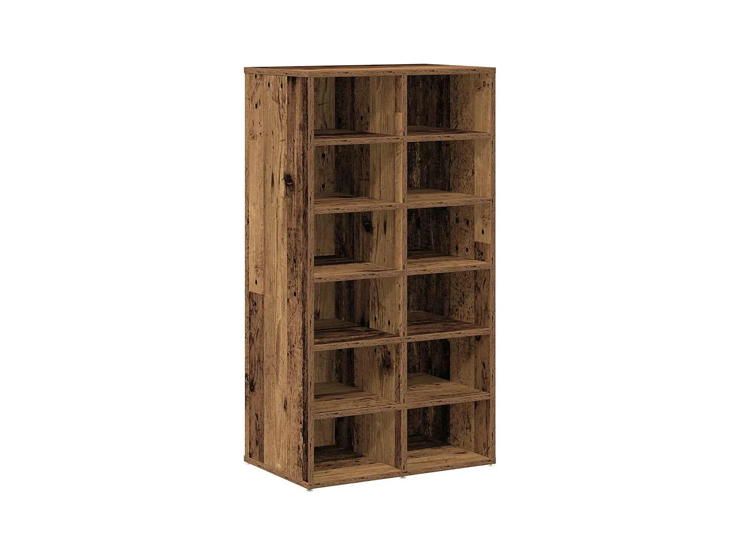 Étagère à chaussures vieux bois 54x34x100,5cm bois d'ingénierie